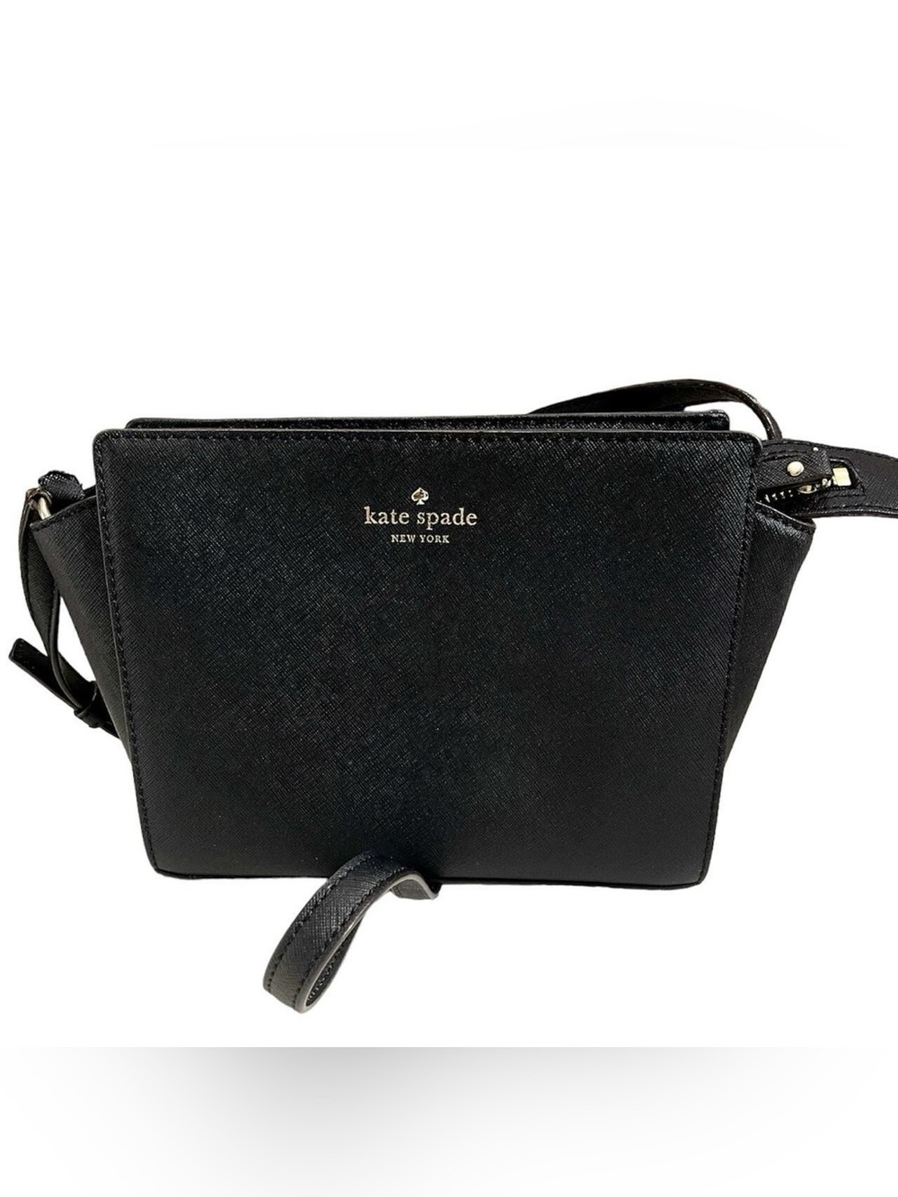 Kate Spade Grand Street Hayden Crossbody-Black Leather